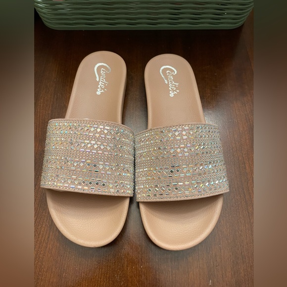 NWOT Vintage Jeweled Sparkly Candie's Sandals - Picture 2 of 8
